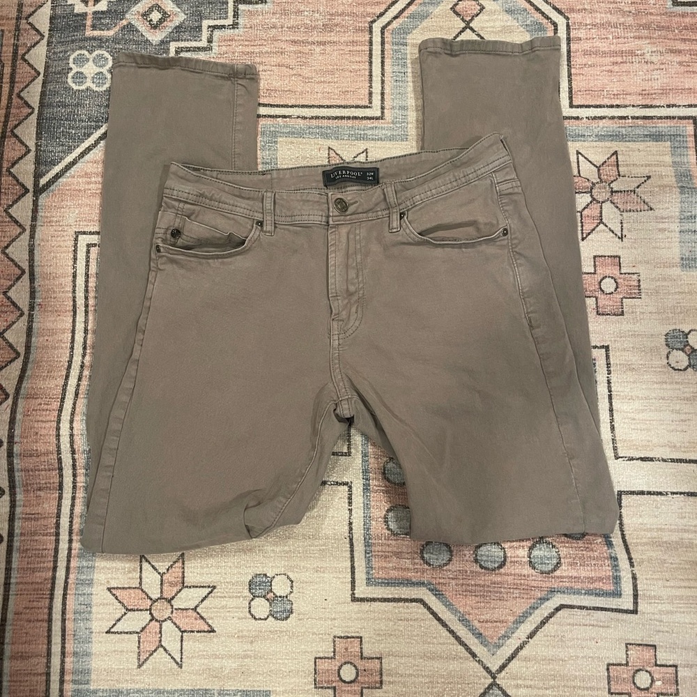 Liverpool Men's Khaki Chinos casual dress pants waist 32